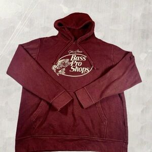 Bass Pro Shops Men's Burgundy Hoodie NWOT